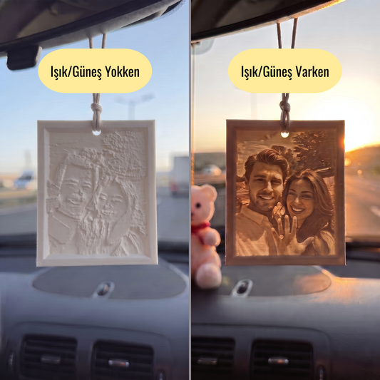 Kişiye Özel Sihirli Fotoğraf - Dikiz Aynası Süsü