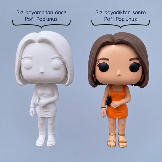 Kişiye Özel Pofi Pop Figür Boyama Seti